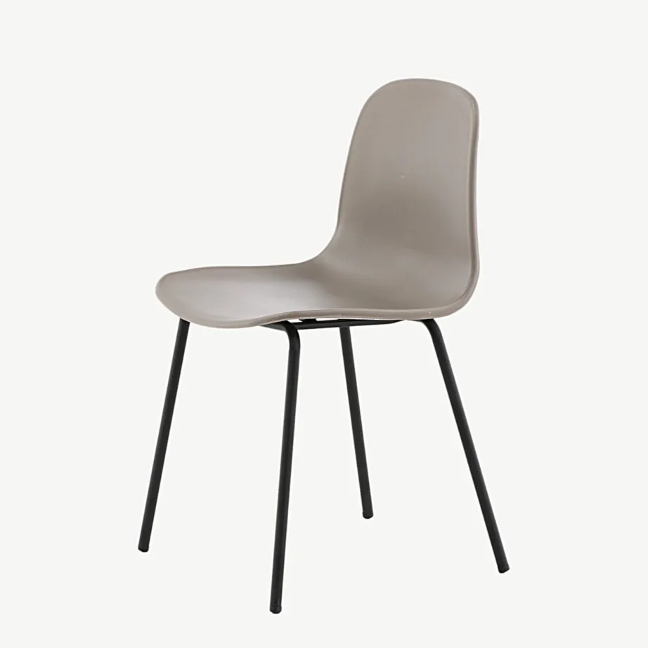 Beež plastikust söögitool mustade terasjalgadega Arctic, 15351-550 – 6