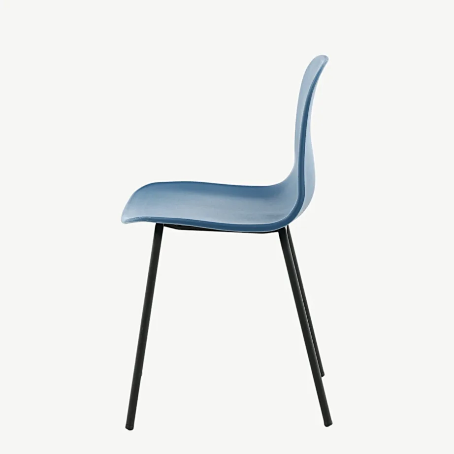 Sinisest plastikust söögitool mustade metalljalgadega Arctic, 15351-557 – 7