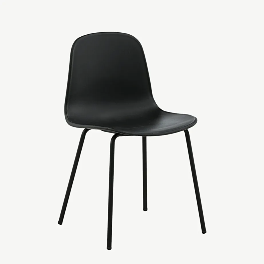 Mustast plastikust söögitool Arctic-seeriast (terasraamiga), 15351-888 – 2