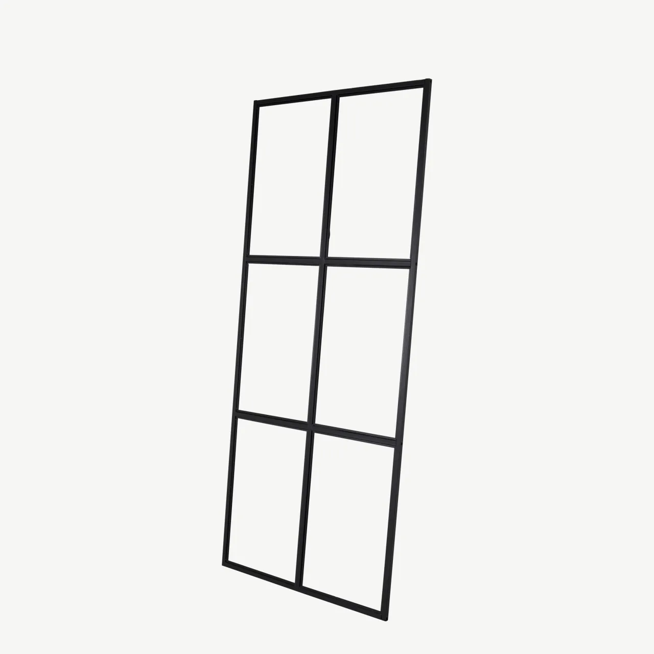 Leif industriaalne klaassein musta raamiga, 210 × 90 cm - 15354-888