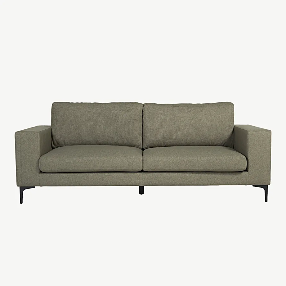 Roheline kolmekohaline kangasdiivan Bolero mustade terasjalgadega, 15355-664 – 2