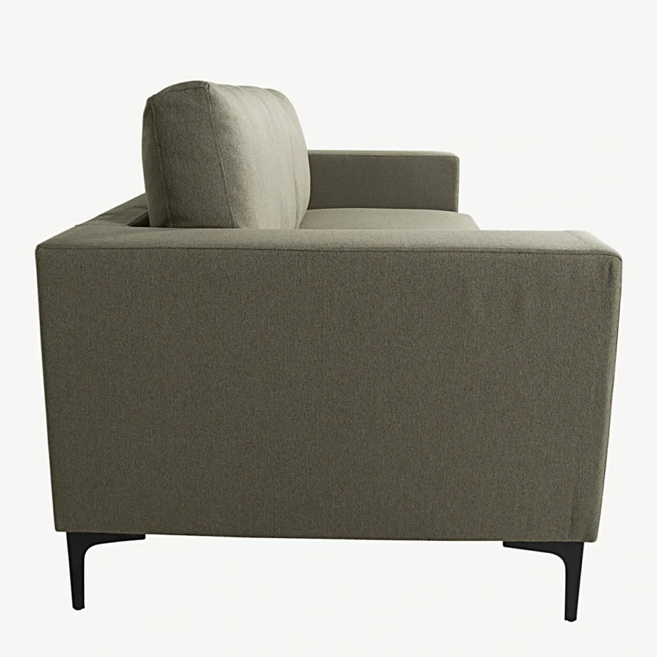 Roheline kolmekohaline kangasdiivan Bolero mustade terasjalgadega, 15355-664 – 4