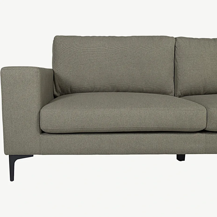 Roheline kolmekohaline kangasdiivan Bolero mustade terasjalgadega, 15355-664 – 5