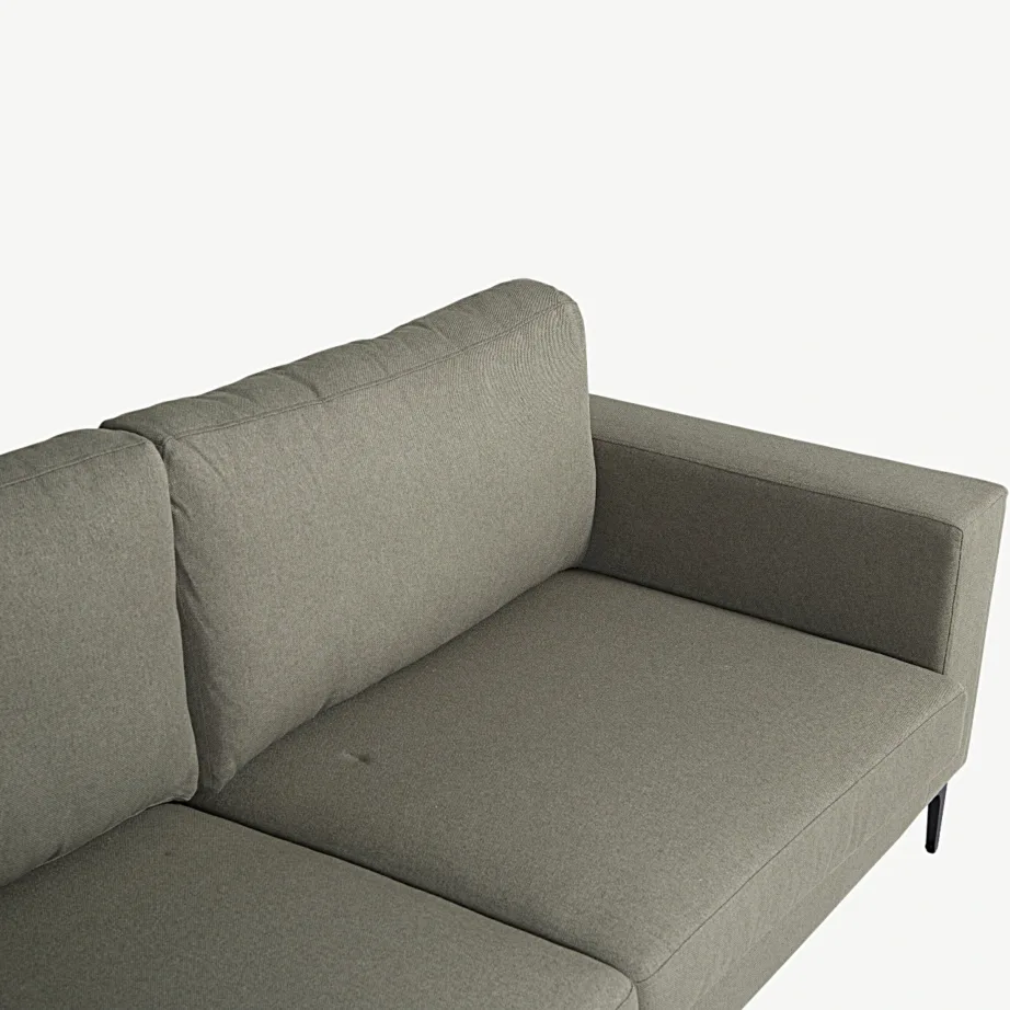 Roheline kolmekohaline kangasdiivan Bolero mustade terasjalgadega, 15355-664 – 6