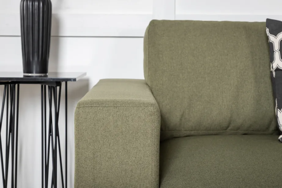 Roheline kolmekohaline kangasdiivan Bolero mustade terasjalgadega, 15355-664 – 8