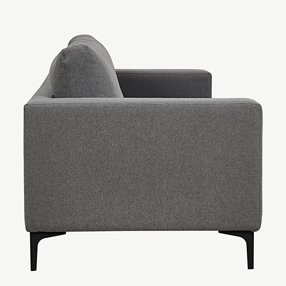 Hall polüesterkangaga 3-kohaline Bolero diivan, mustad terasjalad, 15355-665 – 4