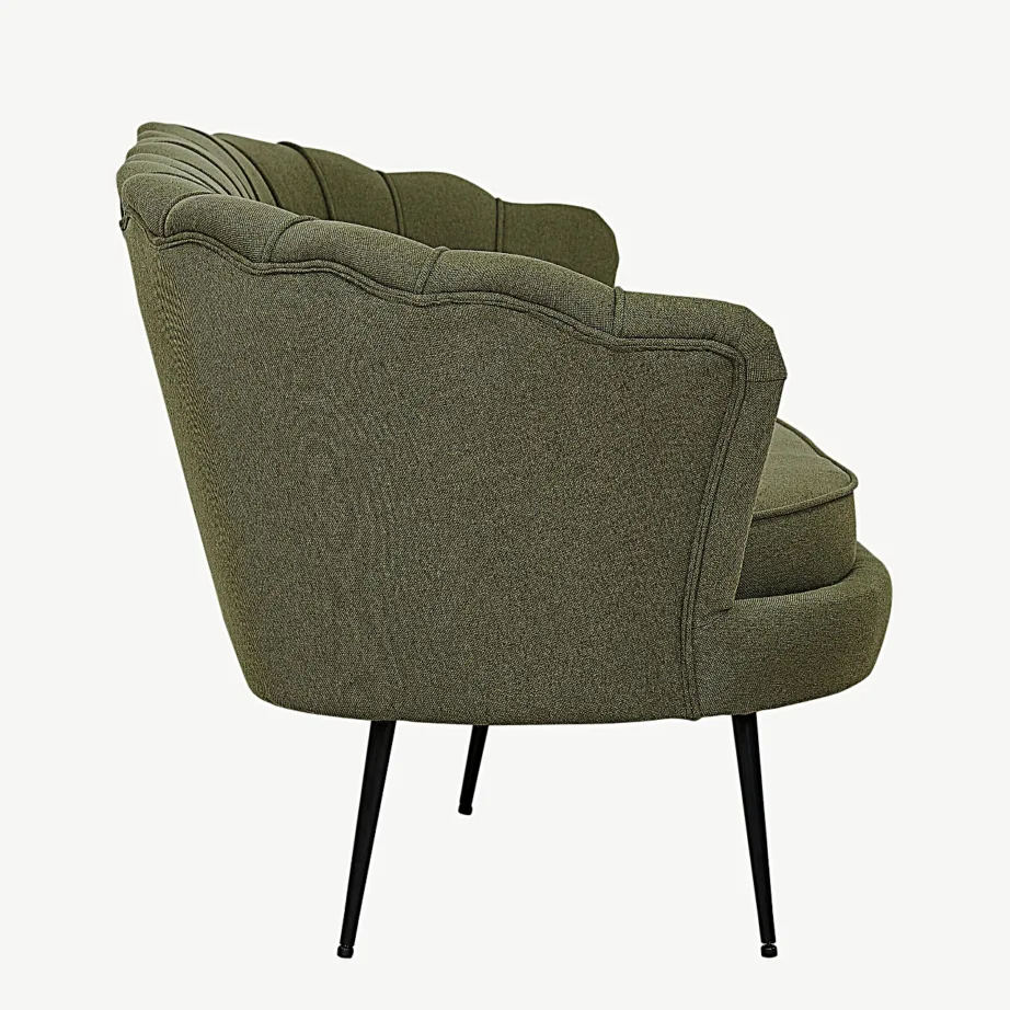 Calais kolmekohaline roheline diivan (polüester, mustad metalljalad), 15356-664 – 4