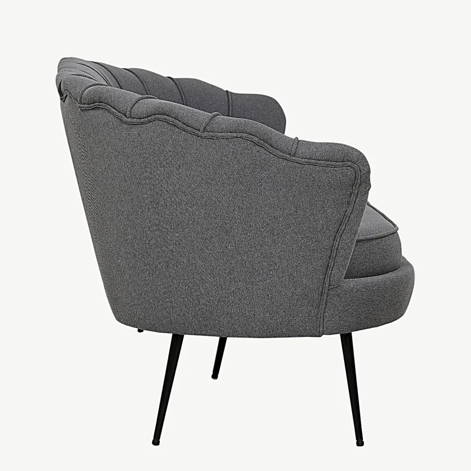 Hall kolmekohaline diivan Calais, polüesterkangast, mustad metalljalad, 15356-665 – 4