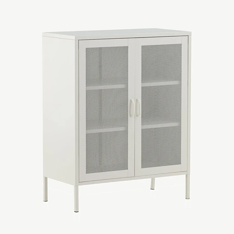 Valge metallkapp võreustega Misha, 3 riiulit, 15360-201 – 3
