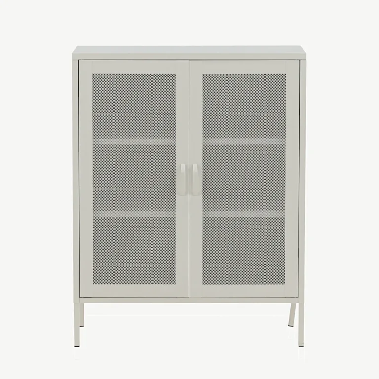 Valge metallkapp võreustega Misha, 3 riiulit - 15360-201