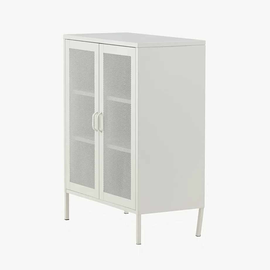 Valge metallkapp võreustega Misha, 3 riiulit, 15360-201 – 6