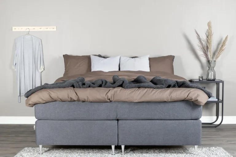 Kontinentaalvoodi Älvdaleni 180x200 cm tumehallis polüesterkattega - 15418-602