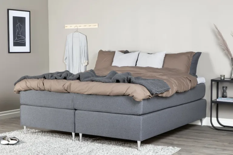 Kontinentaalvoodi Älvdaleni 180x200 cm tumehallis polüesterkattega - 15418-602