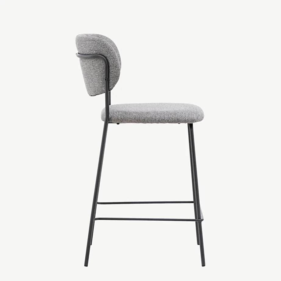 Hall polsterdatud baaritool musta terasraamiga Bell, 15451-855 – 2