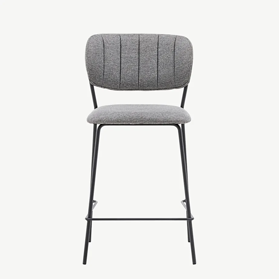 Hall polsterdatud baaritool musta terasraamiga Bell, 15451-855 – 4