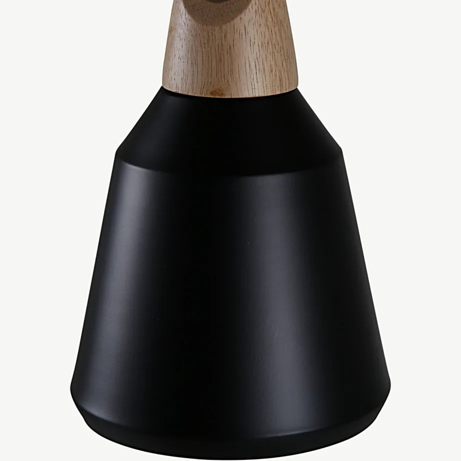 Nao musta puitdetailiga rippvalgusti, ø16 cm, 15500-888 – 3