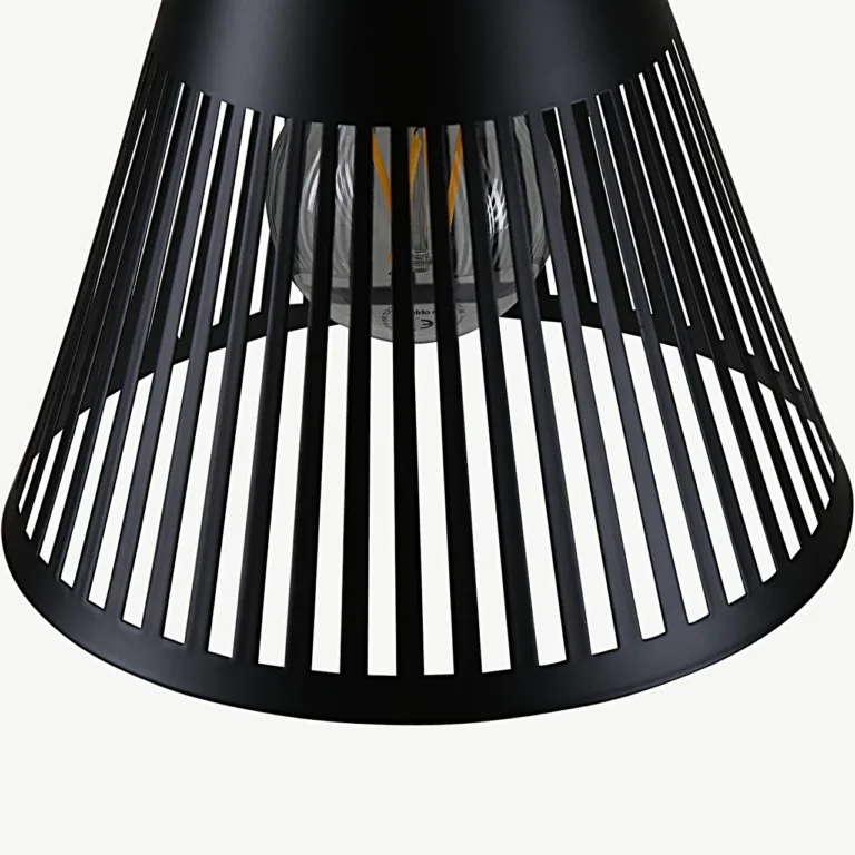 Must puitdetailiga rippvalgusti Gruid (teras, ø18 cm) - 15505-888