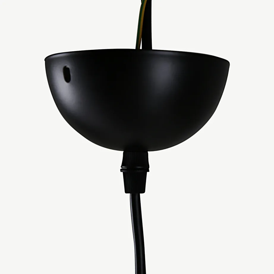 Must puitdetailiga rippvalgusti Gruid (teras, ø18 cm), 15505-888 - 5