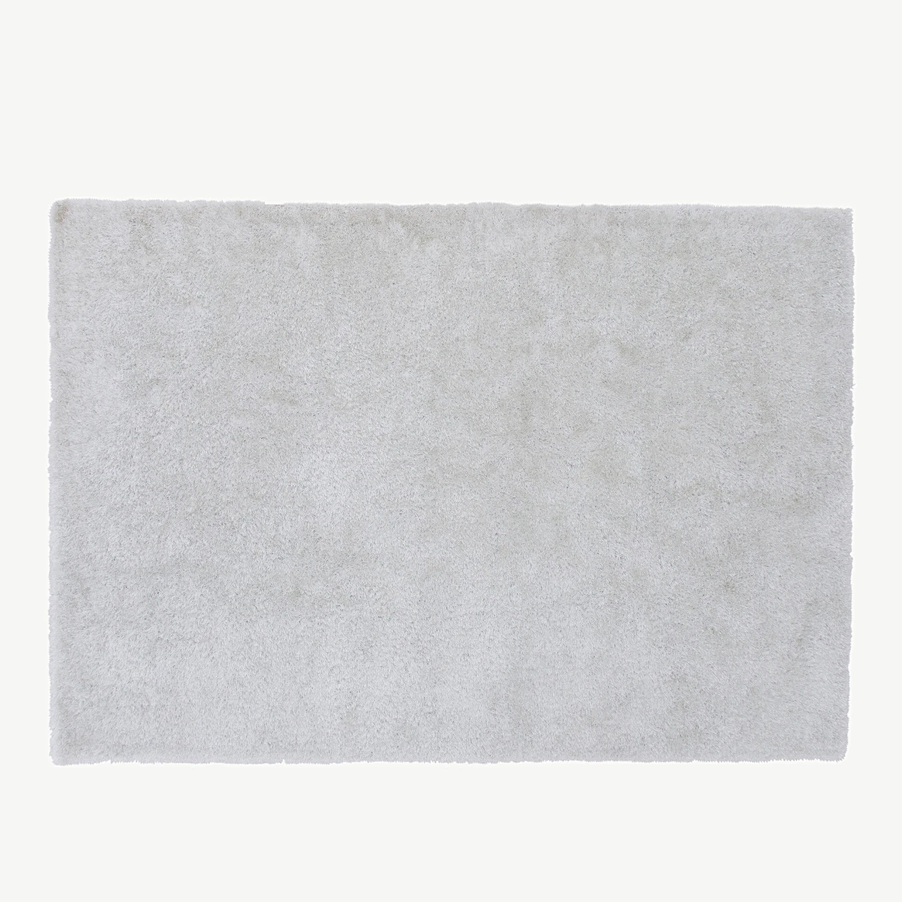 Mattise valge läikiva pinnaga vaip (160 × 230 cm, polüester-puuvill) - 15510-300