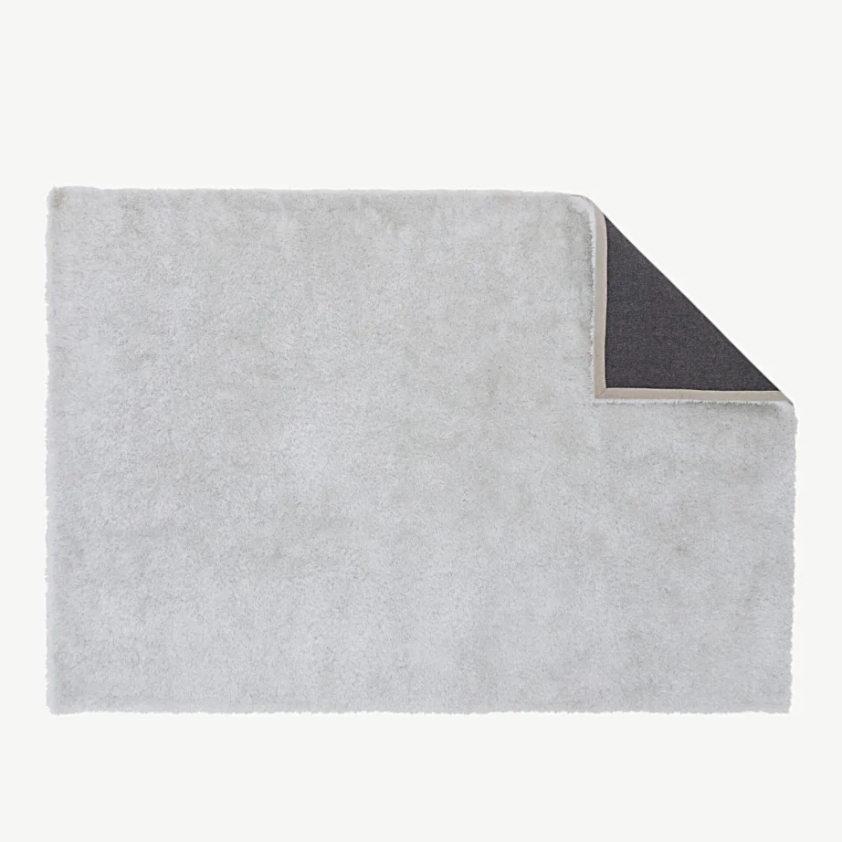 Mattise valge läikiva pinnaga vaip (160 × 230 cm, polüester-puuvill), 15510-300