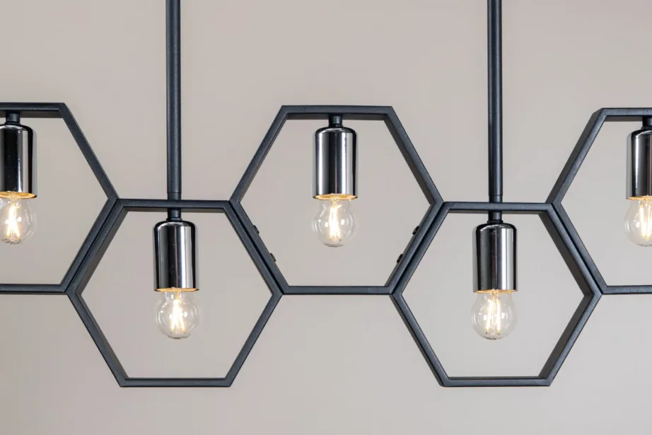 Queen B mustast terasest rippvalgusti, 4 valgusallikaga, L80 cm, 15510-888 – 11