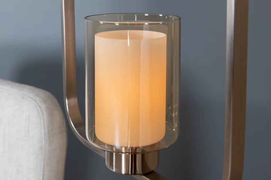 Hõbedase viimistlusega terasest rippvalgusti Aludra klaaskupliga, 15512-805 – 12