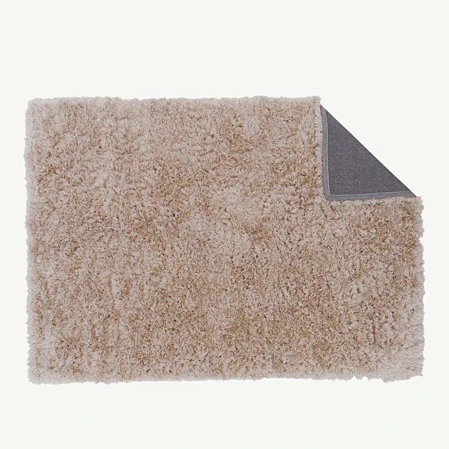 Beež kõrge karvaga Natta vaip, 160 × 230 cm (puuvill-polüester), 15513-350