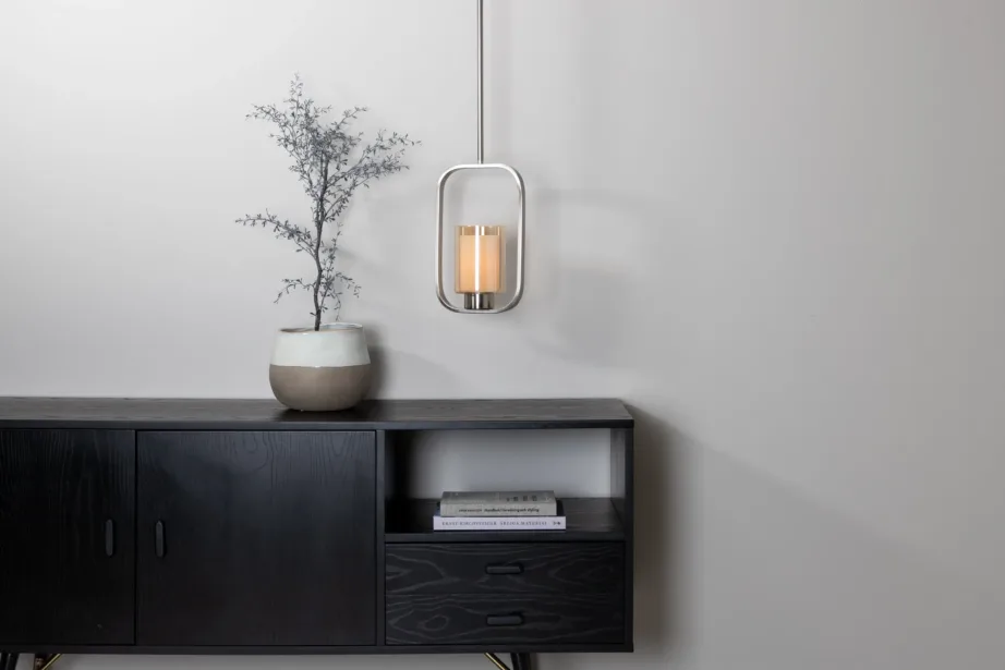 Hõbedane terasest ja klaasist rippvalgusti Aludra, 34 cm, 15513-805 – 5