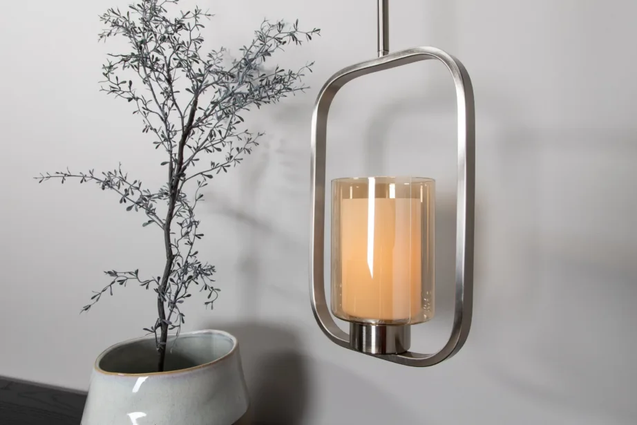 Hõbedane terasest ja klaasist rippvalgusti Aludra, 34 cm, 15513-805 – 10