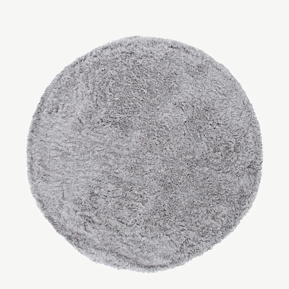 Natta ümmargune hõbedane vaip (polüester-puuvill, ø200 cm), 15515-351 – 2