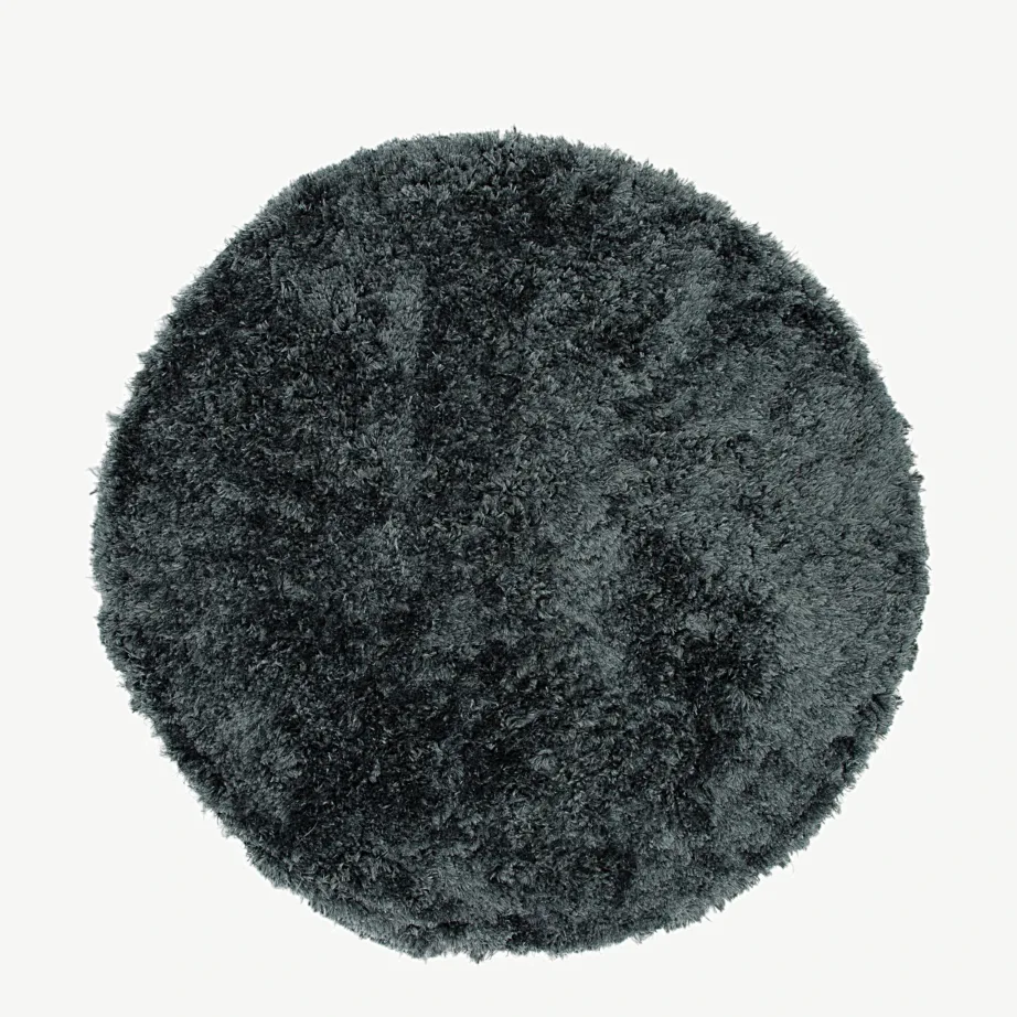 Natta ümmargune kõrge karvaga roheline vaip (ø200 cm, polüester-puuvill), 15515-354 – 2