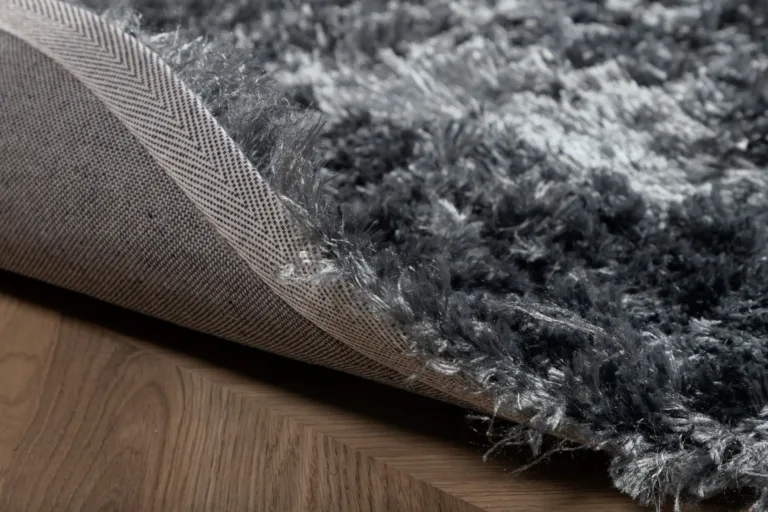 Natta ümmargune kõrge karvaga roheline vaip (ø200 cm, polüester-puuvill) - 15515-354