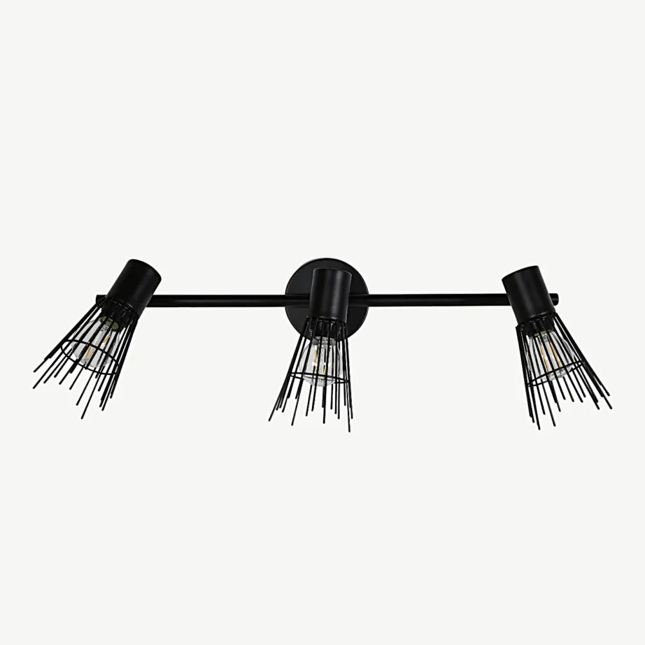 Reguleeritava kolme lambipeaga mustast terasest seinavalgusti Pico, 15517-888 – 2