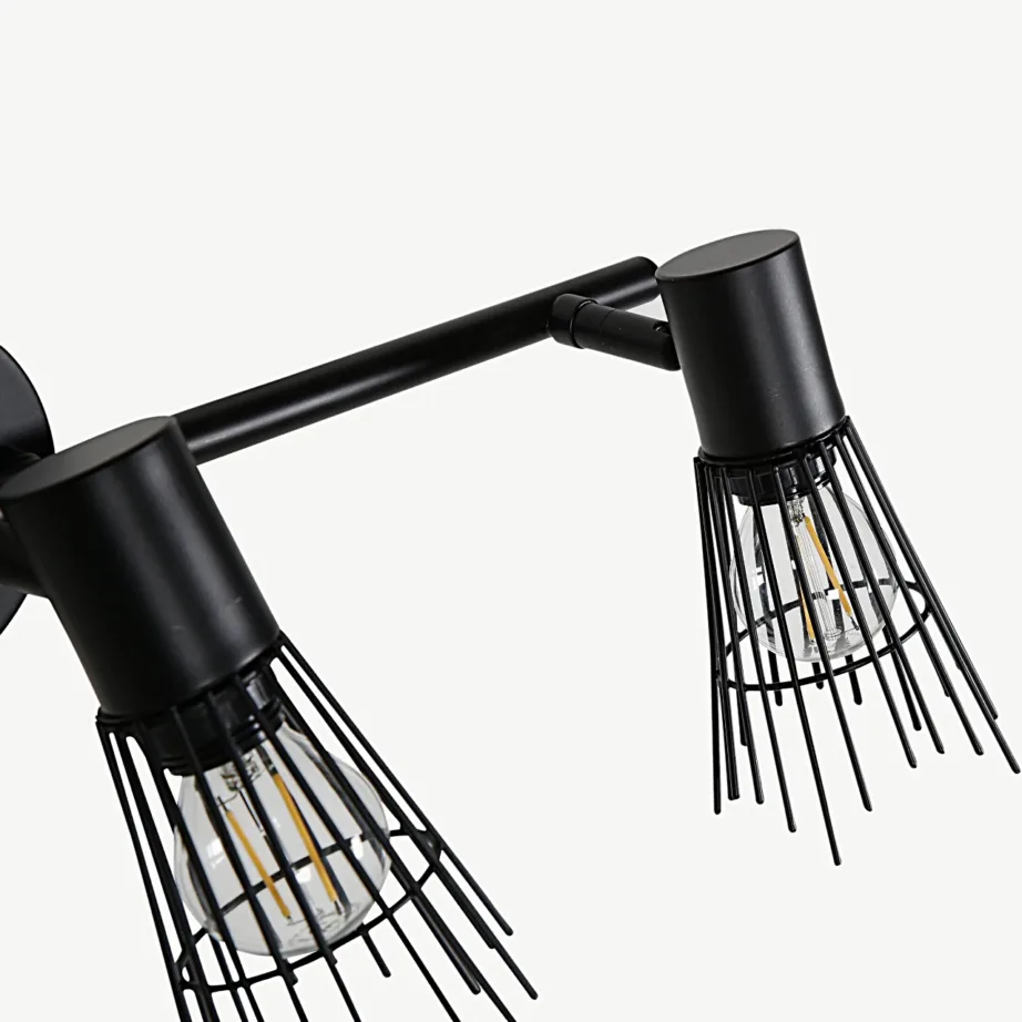 Reguleeritava kolme lambipeaga mustast terasest seinavalgusti Pico, 15517-888 – 3