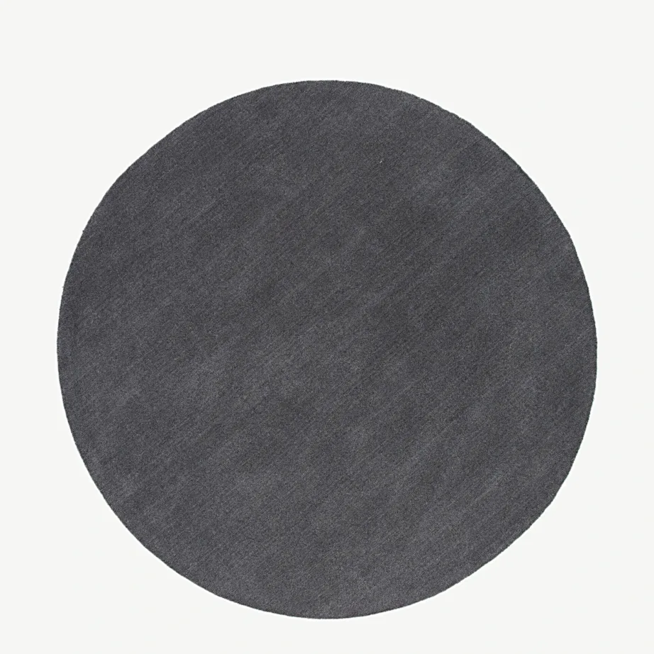 Ümmargune tumehall villavaip Ulla, läbimõõt 200 cm, 15519-365 – 2