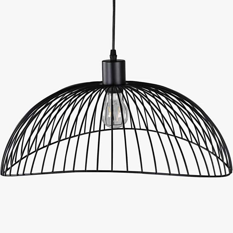 Mustast terasest võrgukuppel-ripplamp Elsa (Venture Home, 40 × 34 × 22 cm) - 15523-888
