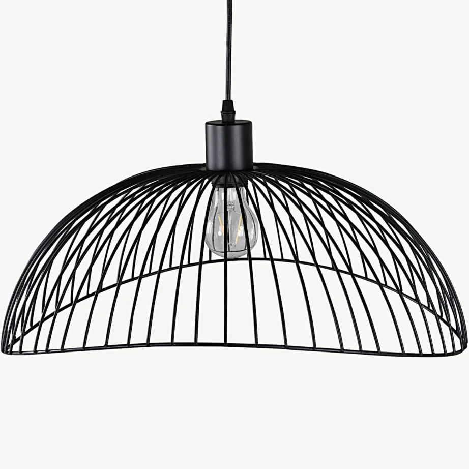 Mustast terasest võrgukuppel-ripplamp Elsa (Venture Home, 40 × 34 × 22 cm), 15523-888