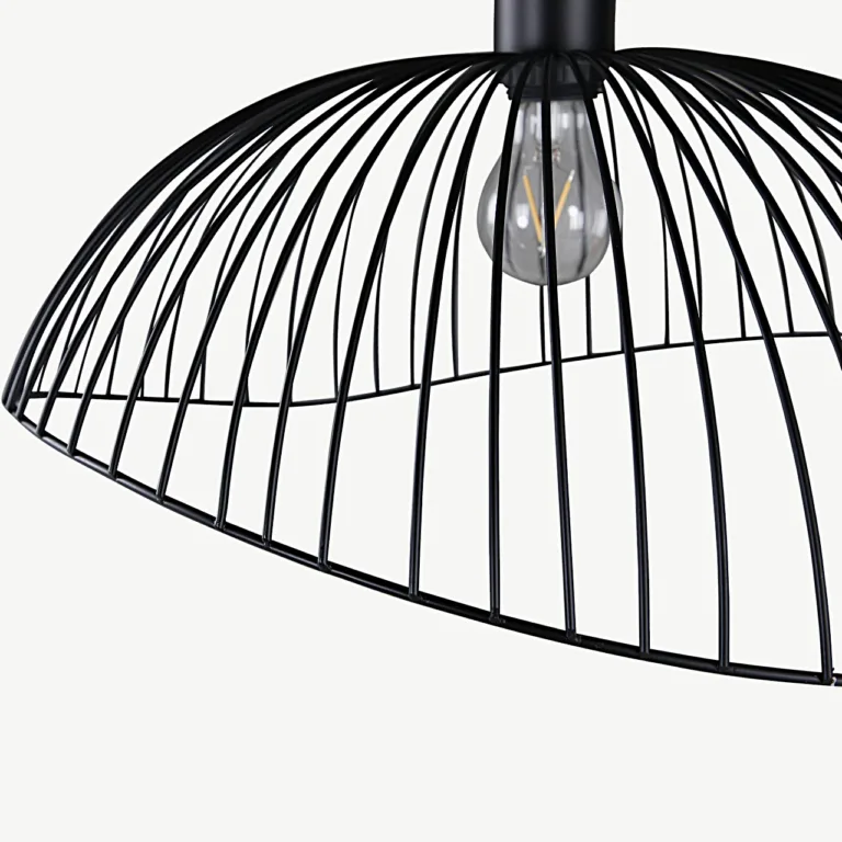 Mustast terasest võrgukuppel-ripplamp Elsa (Venture Home, 40 × 34 × 22 cm) - 15523-888