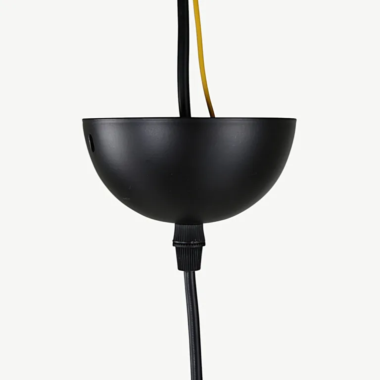 Mustast terasest võrgukuppel-ripplamp Elsa (Venture Home, 40 × 34 × 22 cm) - 15523-888