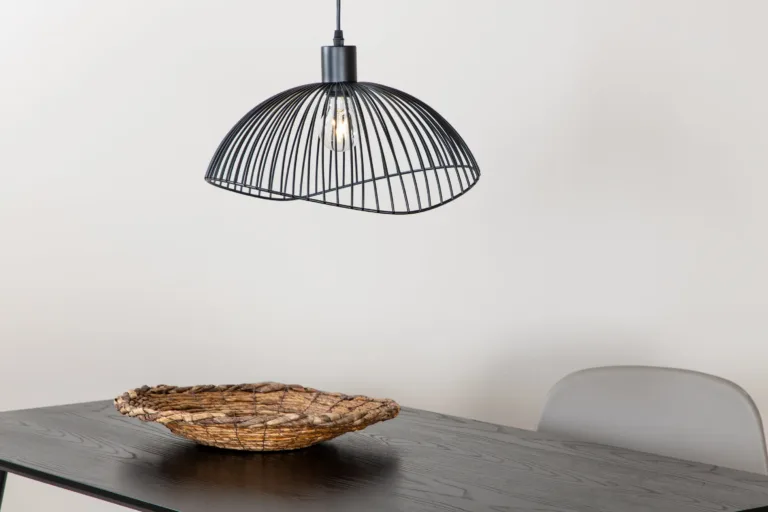 Mustast terasest võrgukuppel-ripplamp Elsa (Venture Home, 40 × 34 × 22 cm) - 15523-888