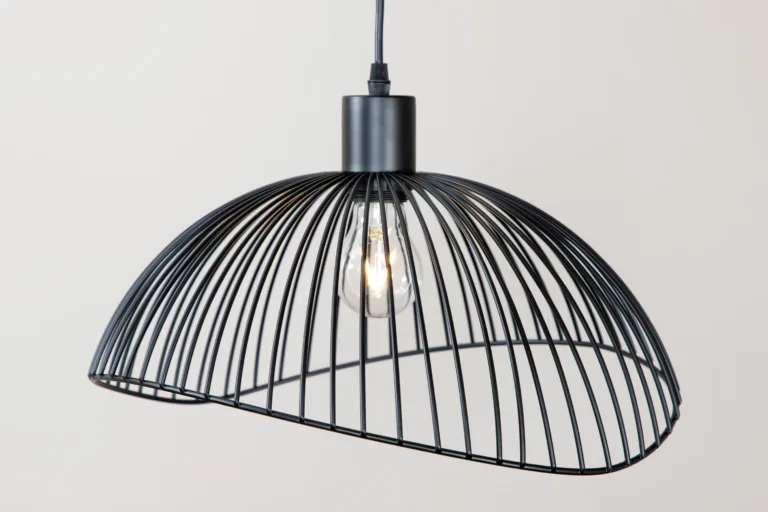 Mustast terasest võrgukuppel-ripplamp Elsa (Venture Home, 40 × 34 × 22 cm) - 15523-888