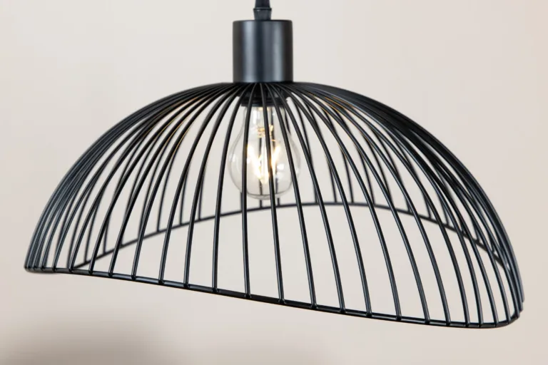 Mustast terasest võrgukuppel-ripplamp Elsa (Venture Home, 40 × 34 × 22 cm) - 15523-888