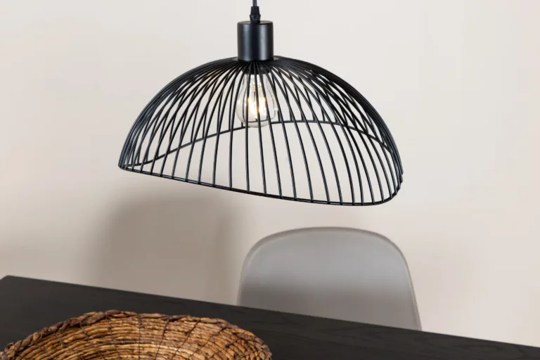 Mustast terasest võrgukuppel-ripplamp Elsa (Venture Home, 40 × 34 × 22 cm) - 15523-888