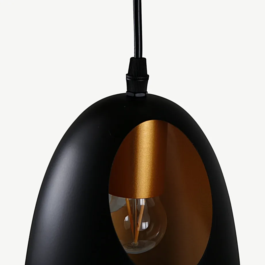 Elda rippvalgusti musta terase ja vaskviimistlusega, ø16 cm, 15532-888 – 4