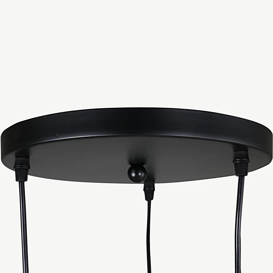 Kolme valgusallikaga musta tooniga rippvalgusti Elda vaskse sisemusega, terasest, 15534-888 – 4