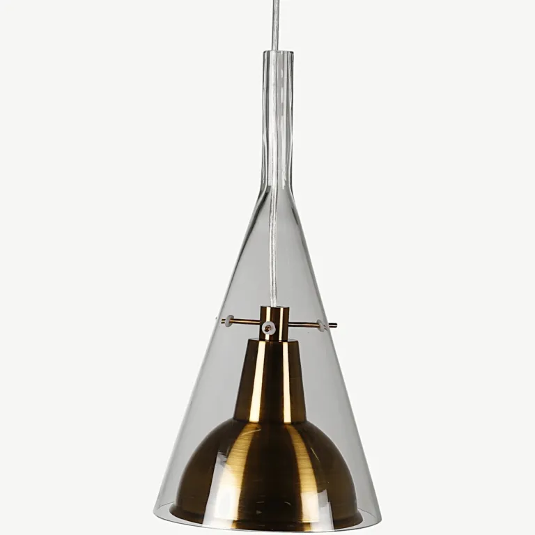 Klaasist rippvalgusti Sirius kuldse alumiiniumkupliga, ø 25 cm - 15537-708