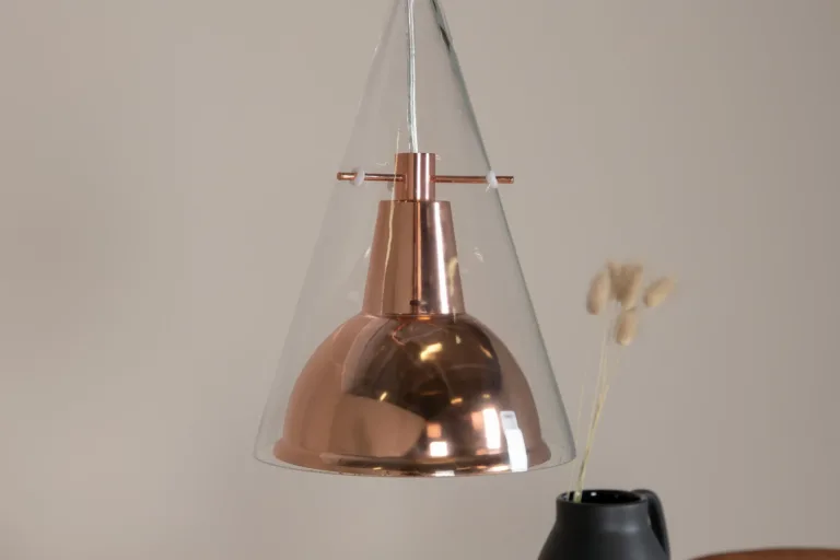 Sirius rippvalgusti läbipaistvast klaasist vaskse detailiga (Ø25 cm) - 15537-779