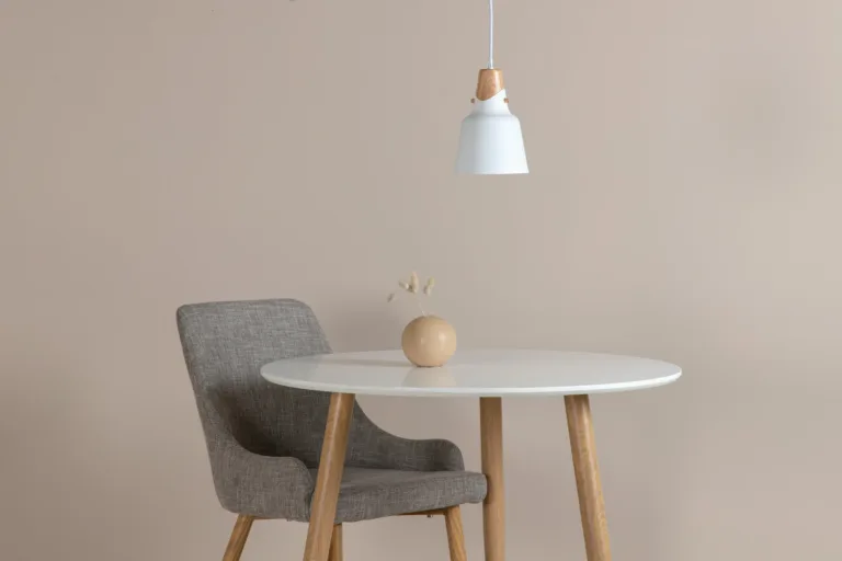 Valge alumiiniumist rippvalgusti puidust detailiga Rigel, Ø16 cm - 15540-700