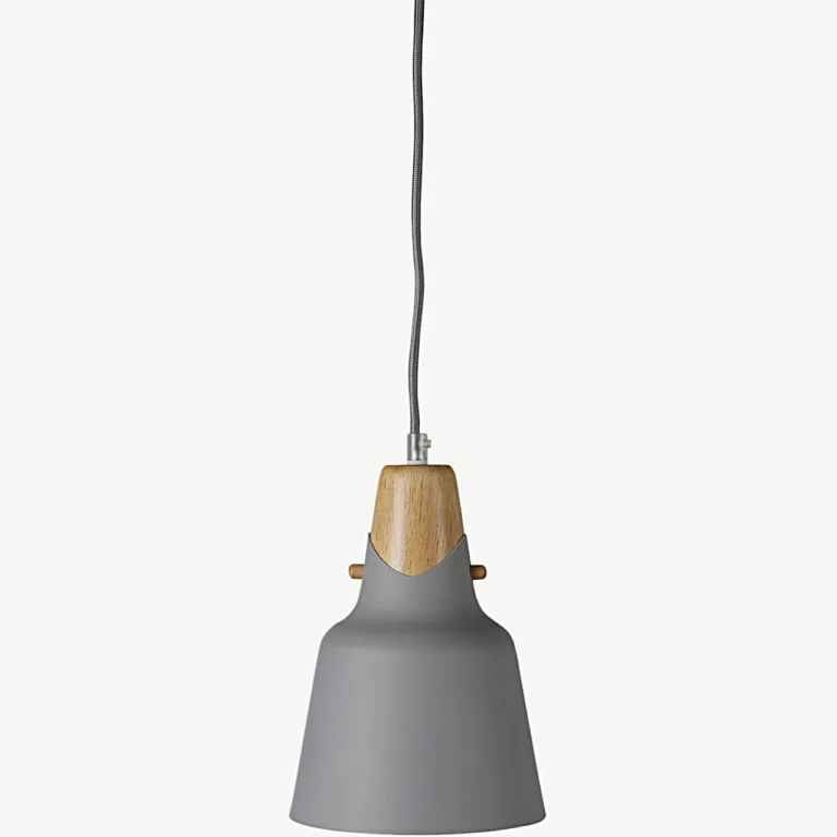 Helehall alumiiniumist rippvalgusti puidust detailiga Rigel - 15540-755
