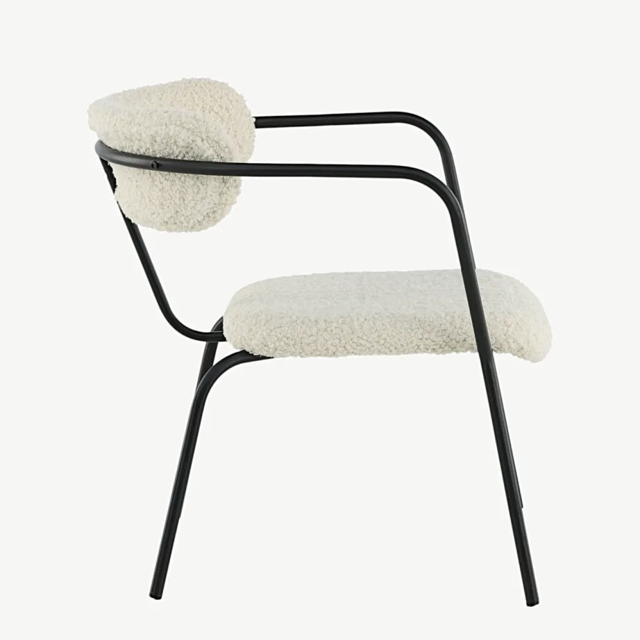 Duffy murdvalge buklee-kangaga tugitool musta metallraamiga, 15546-440 – 2